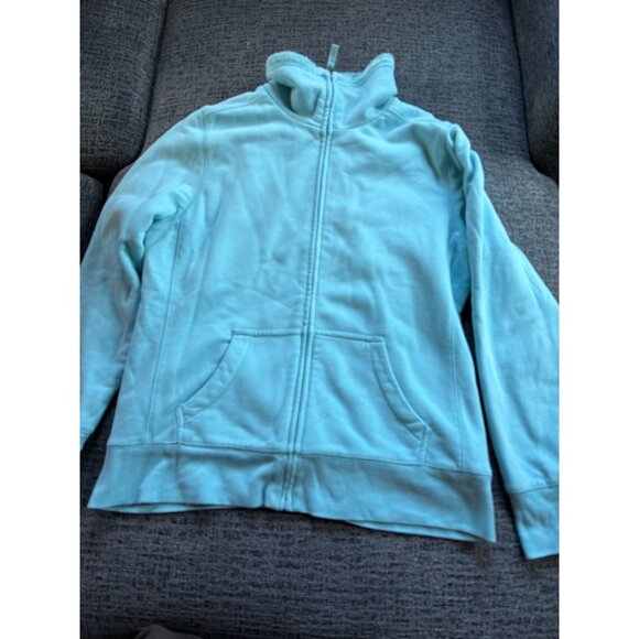 L.L. Bean Womens Turquoise Full-Zip Fleece-Lined Hoodie Jacket M - Picture 1 of 9